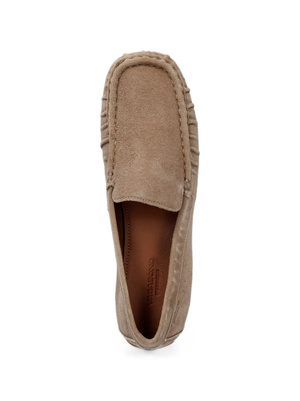 VAGABOND Mika ruched slip-on loafers Beige