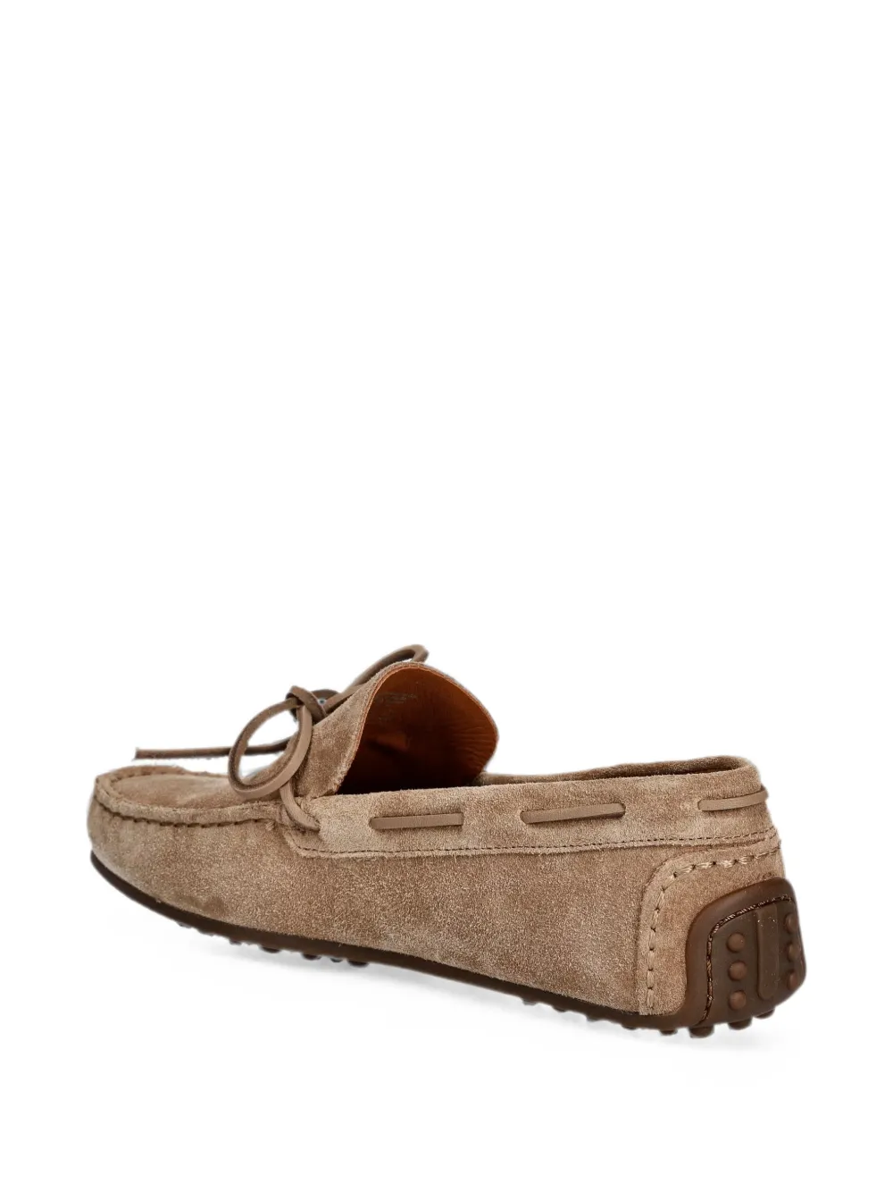 VAGABOND Larissa bow-detail suede loafers Beige