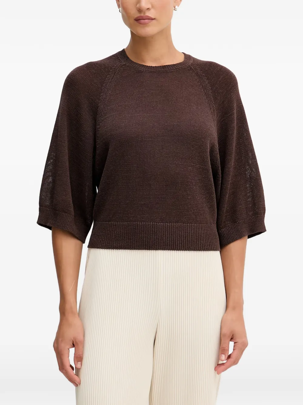 Benetton raglan-sleeve sweater - Braun