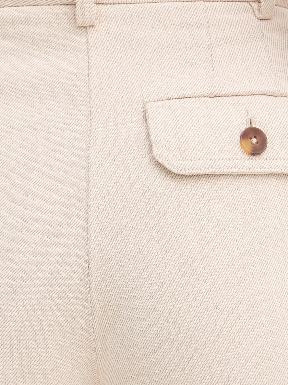 Benetton Geplooide broek met omgeslagen pijpen Beige