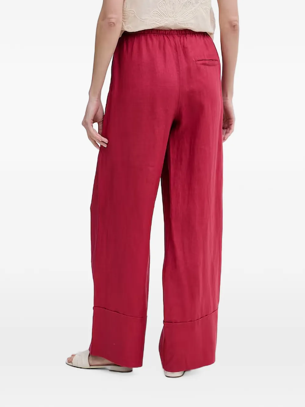 Benetton Broek met trekkoordtaille Rood
