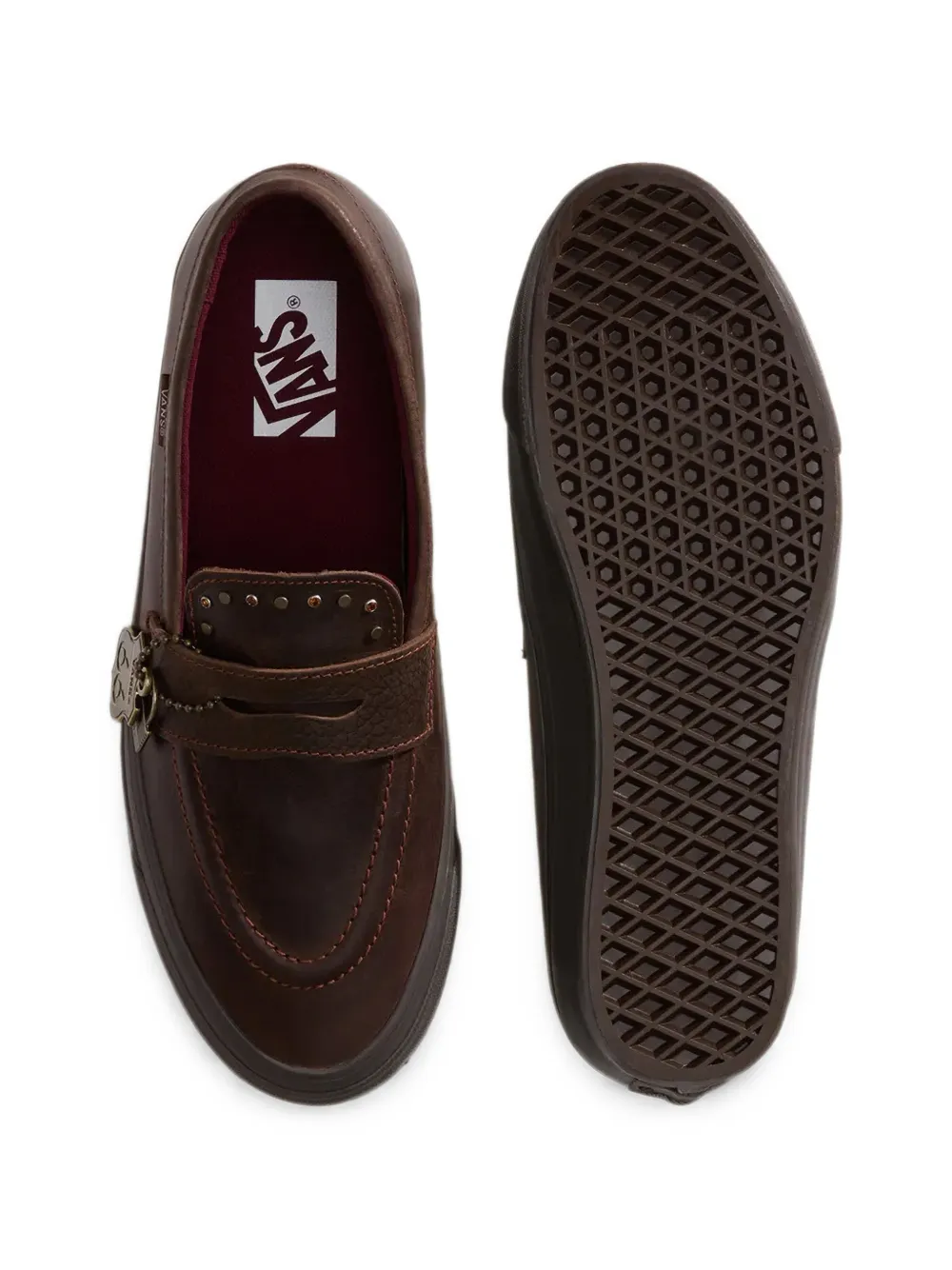 Vans stud-embellished leather loafers Bruin