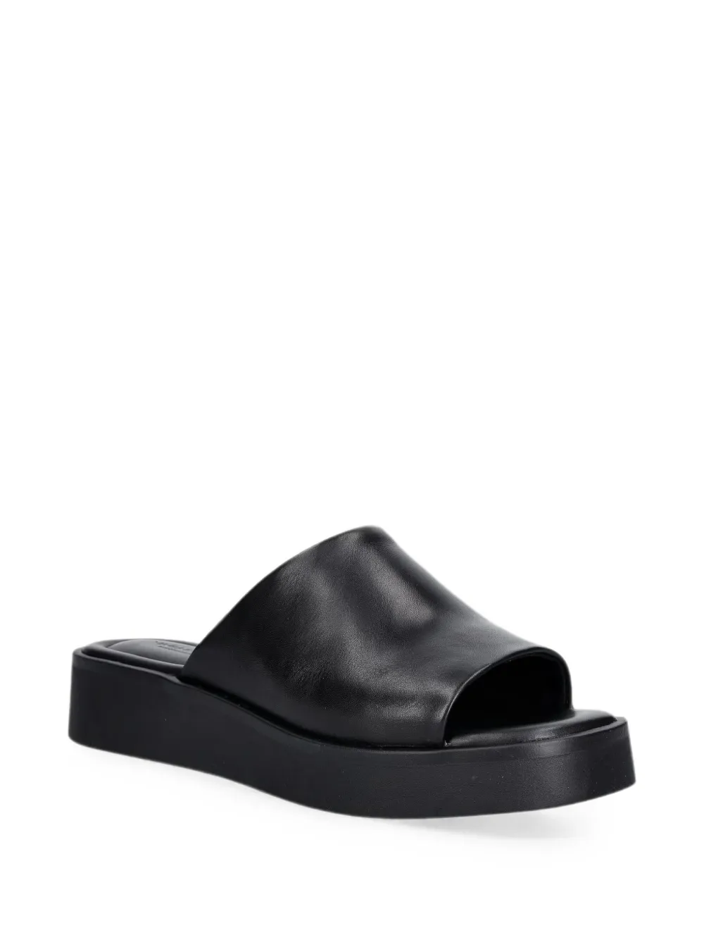 VAGABOND Danya leather flatform slides Zwart