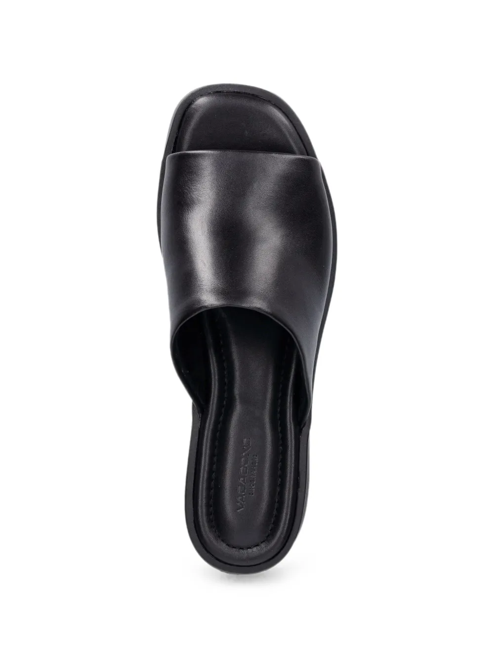 VAGABOND Danya leather flatform slides Zwart