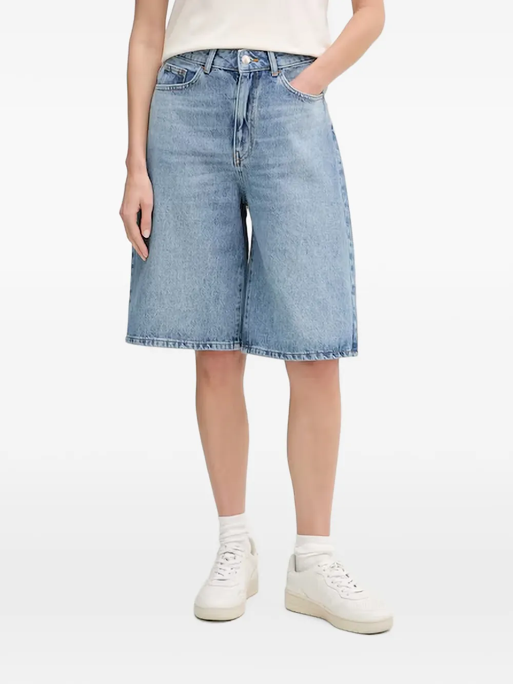 Benetton faded denim shorts