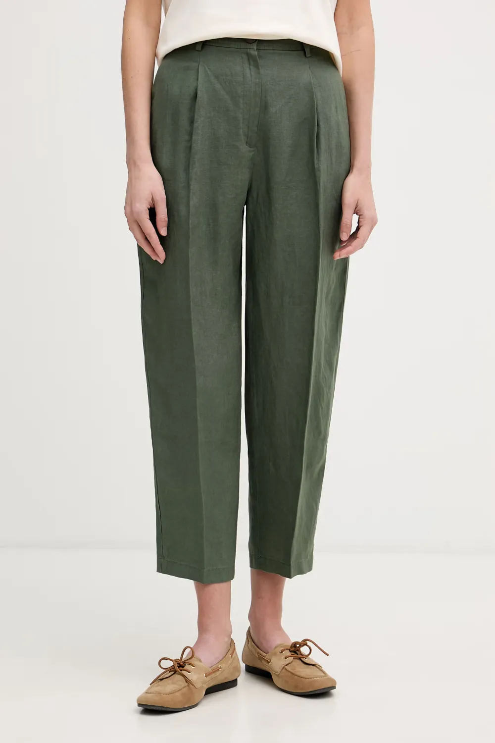 Benetton pleated tapered trousers - Vert Benetton pleated tapered trousers - Vert