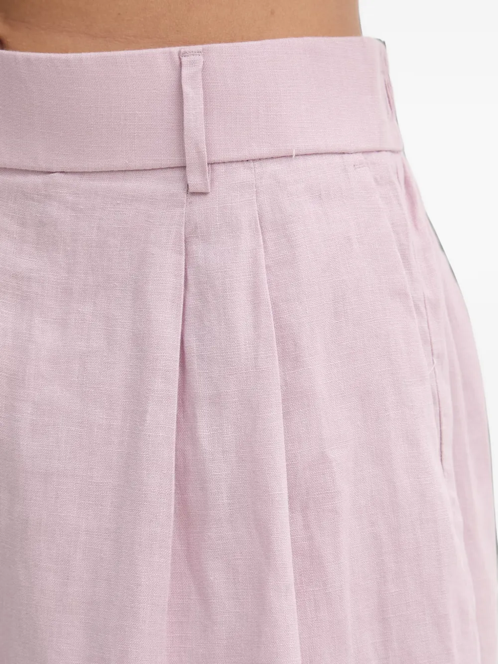 Benetton Geplooide shorts met elastische taille Roze
