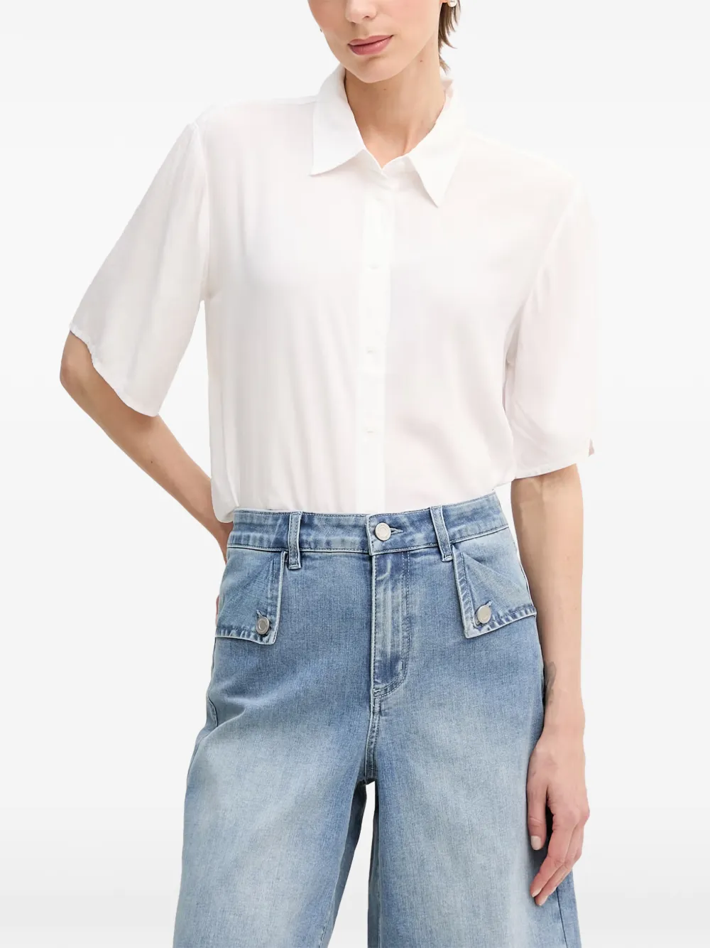 Benetton chemise à manches courtes - Blanc