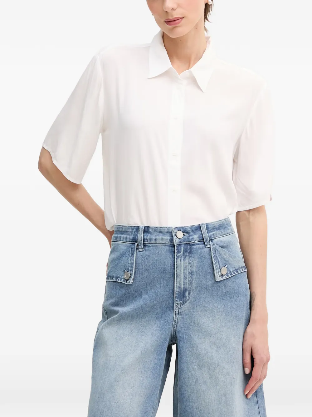 Benetton Klassisches Hemd - Weiß
