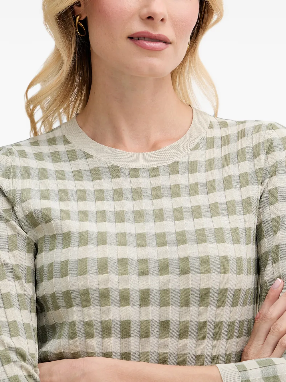 Benetton Gestreepte trui Groen