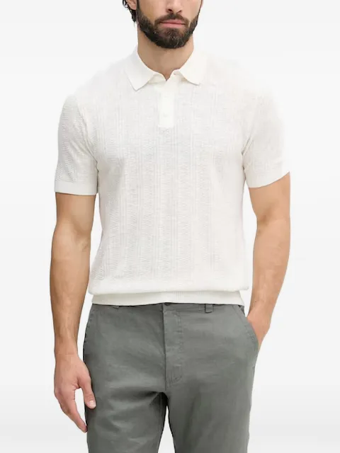 Benetton textured-knit polo shirt