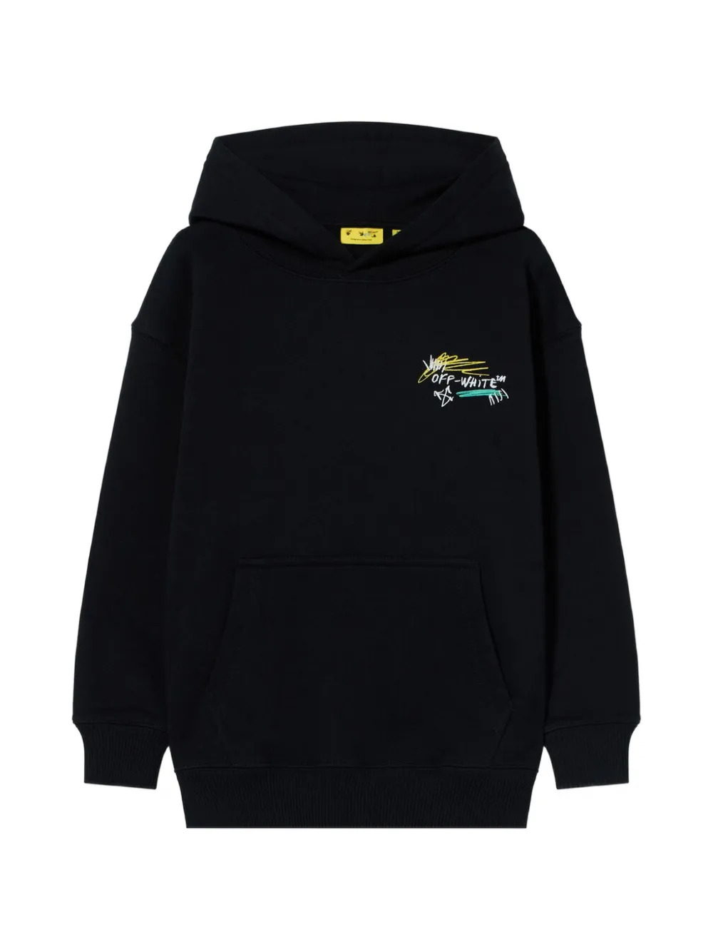 Off-White Kids Arrow Scribble cotton hoodie - Nero