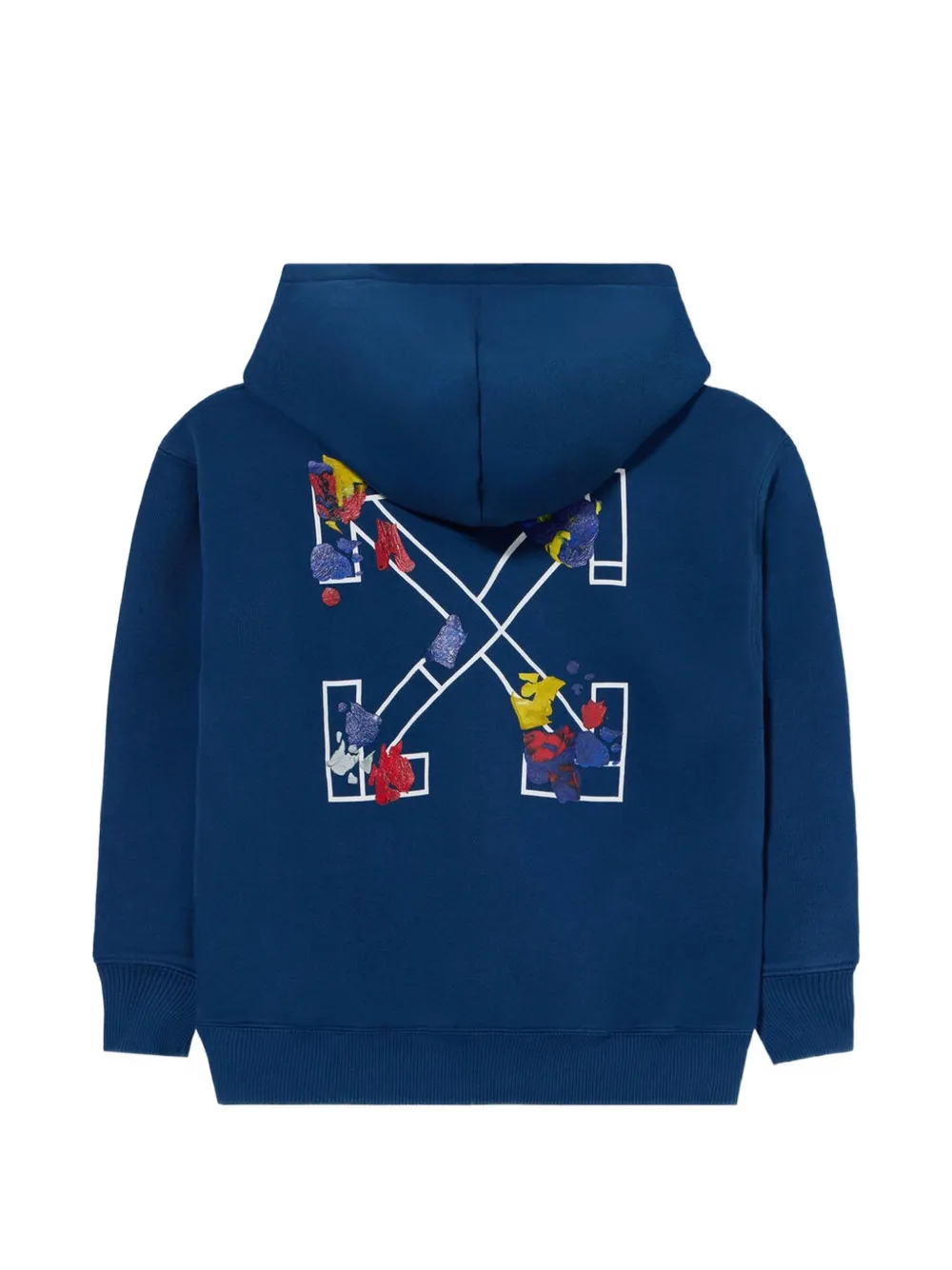 Off-White Kids Arrow Back To School zip-up hoodie Blauw