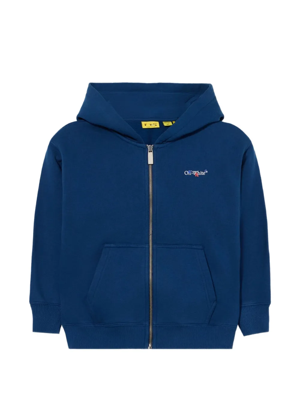 Off-White Kids Arrow Back To School zip-up hoodie Blauw
