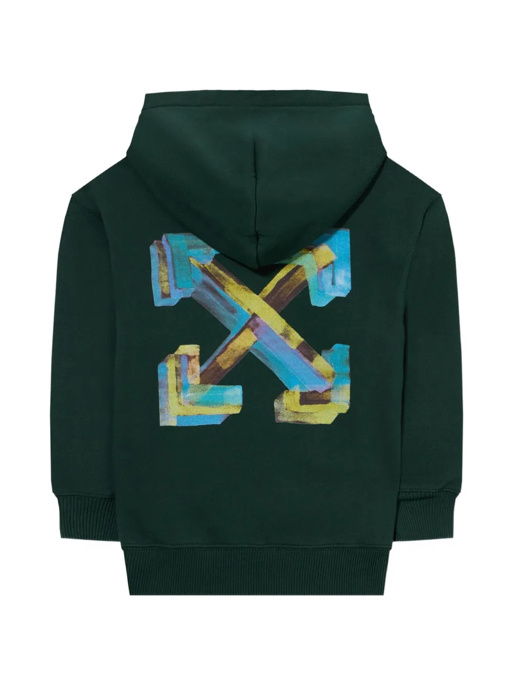 Off-White Kids Arrows watercolor hoodie Groen