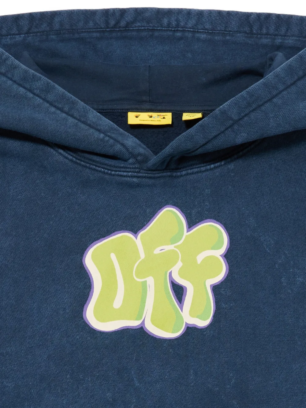 Off-White Kids Hoodie met graffiti-print Blauw