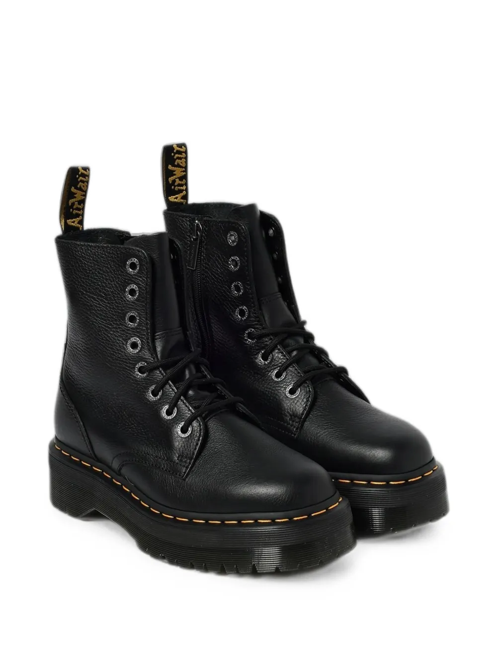 Dr. Martens Kids Enkellaarzen met plateauzool Zwart