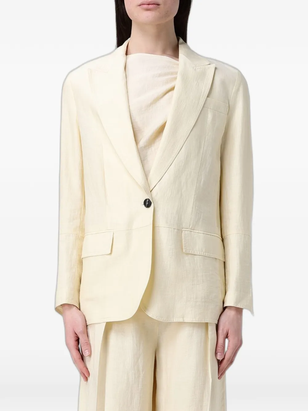Tela single-breasted blazer - Giallo