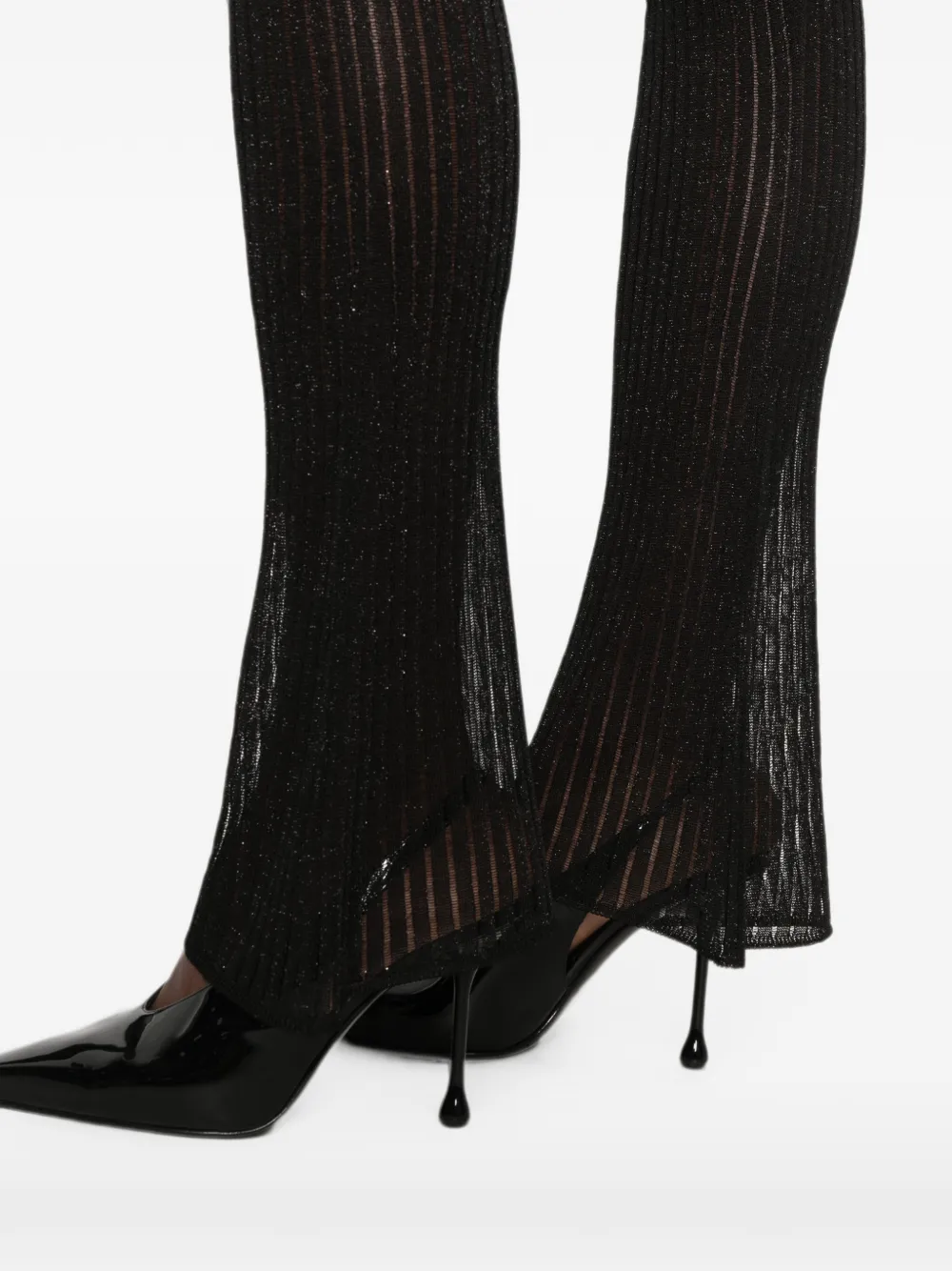 DONDUP Ribgebreide jumpsuit met open rug Zwart