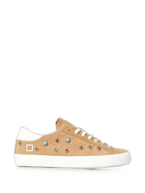 D.A.T.E. Hill stud-embellished suede sneakers