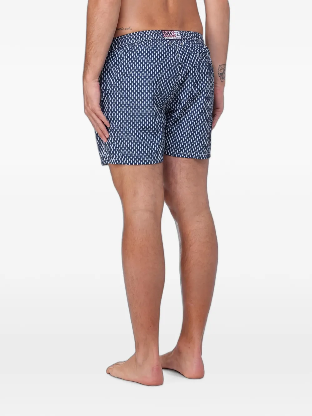MC2 Saint Barth Zwembroek met vissenprint Blauw