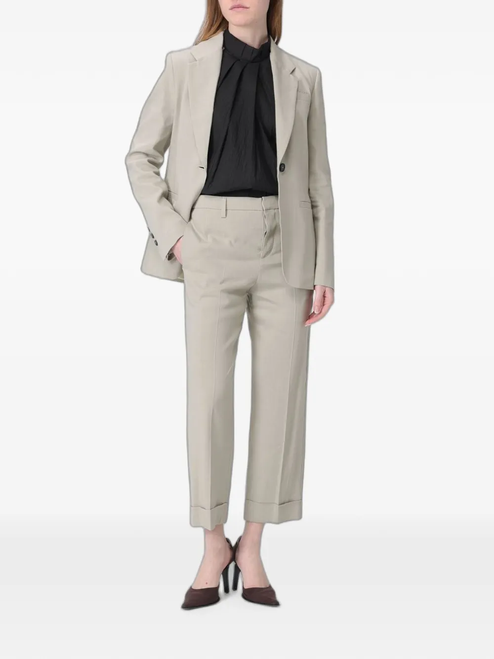 Tela Andrew cropped broek Grijs