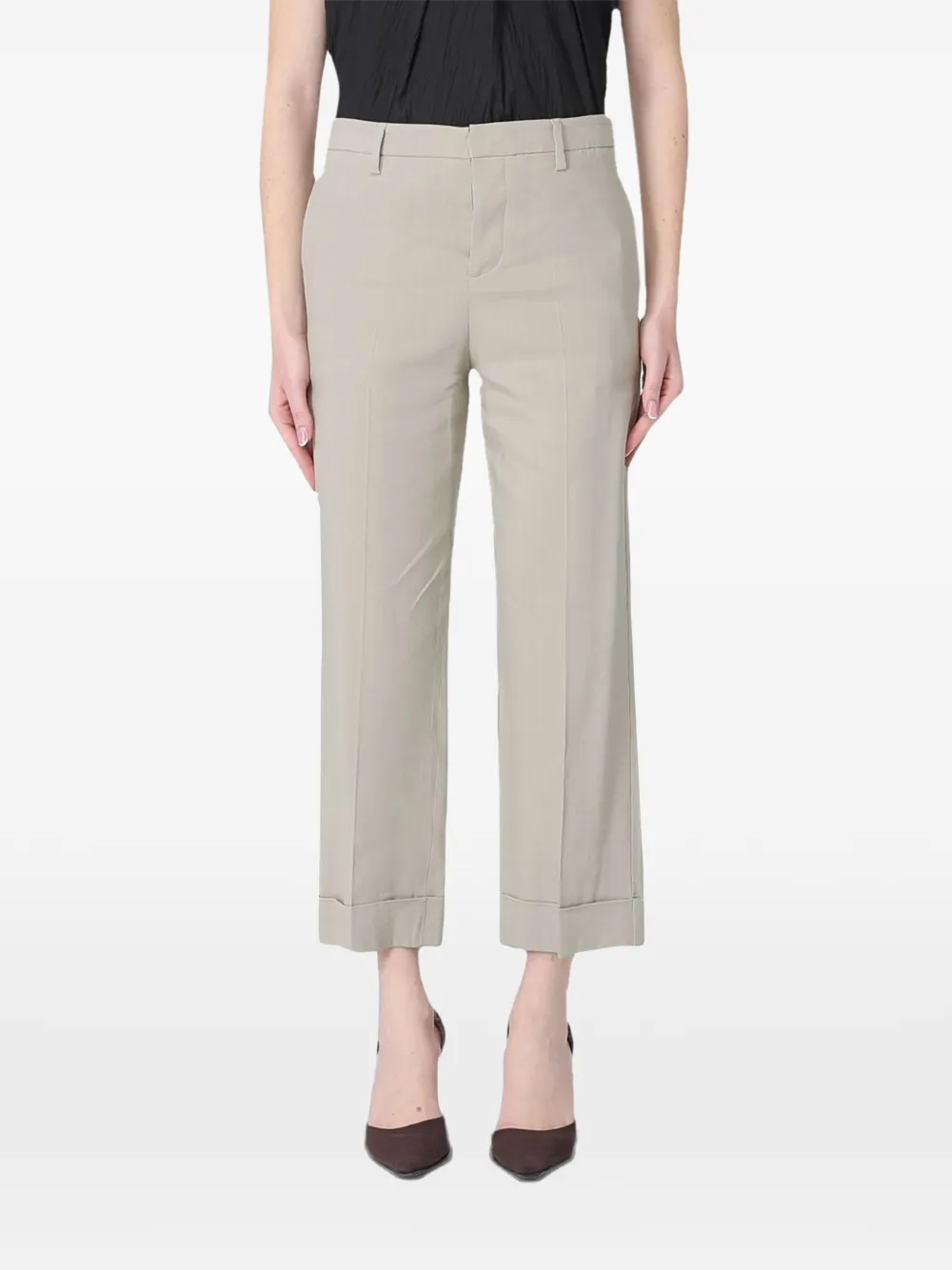 Tela Andrew cropped trousers - Grigio