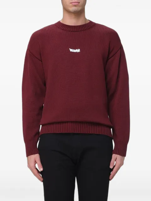 DISCLAIMER logo-print cotton sweater