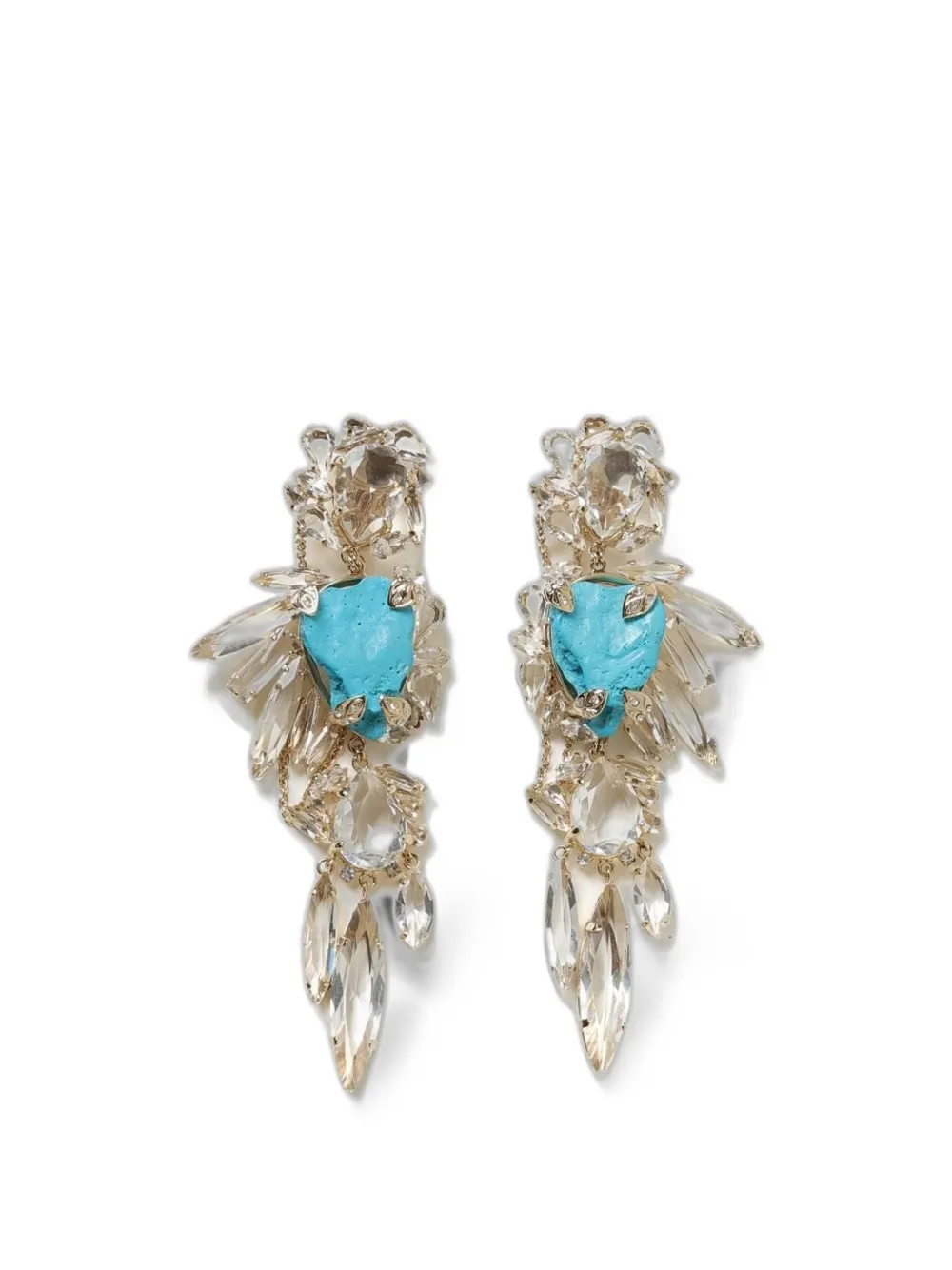 Ermanno Scervino crystal-embellished drop earrings - Oro