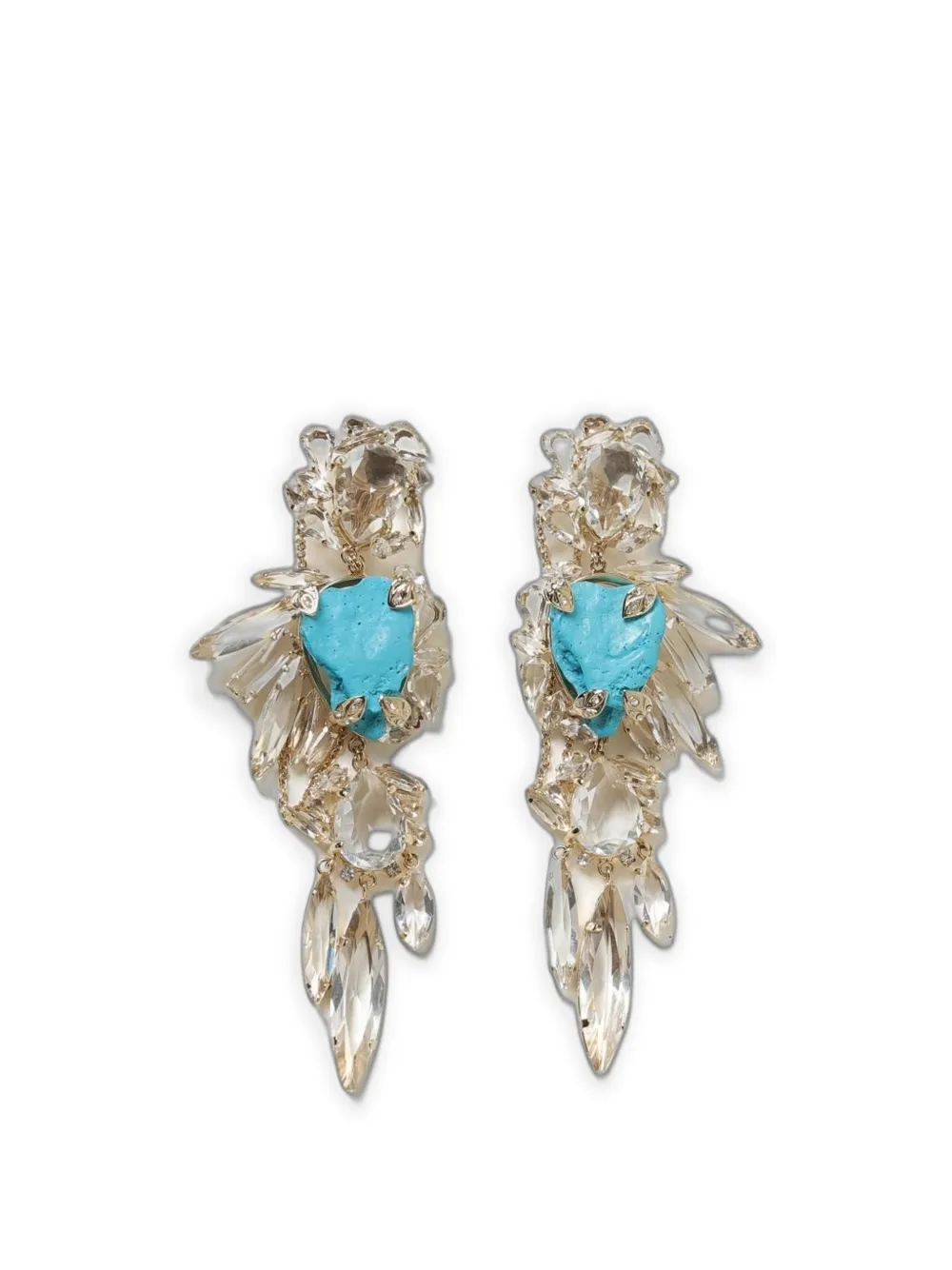 Ermanno Scervino crystal-embellished drop earrings - Oro