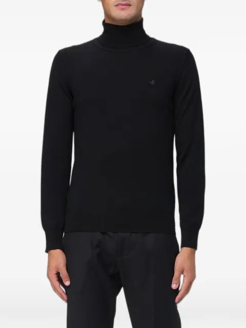 BROOKSFIELD logo-embroidered roll-neck sweater