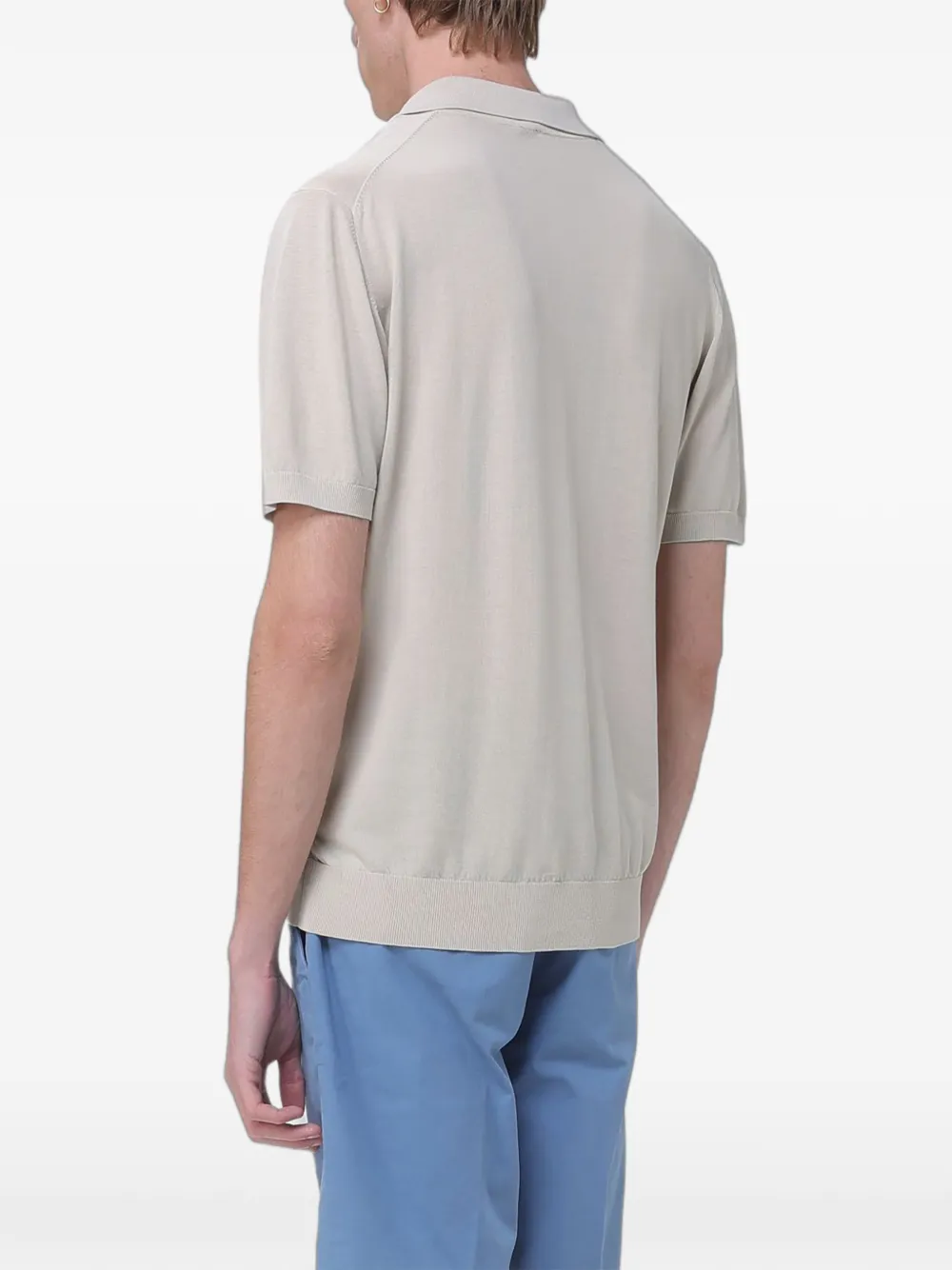 Colmar Fijngebreid poloshirt Beige