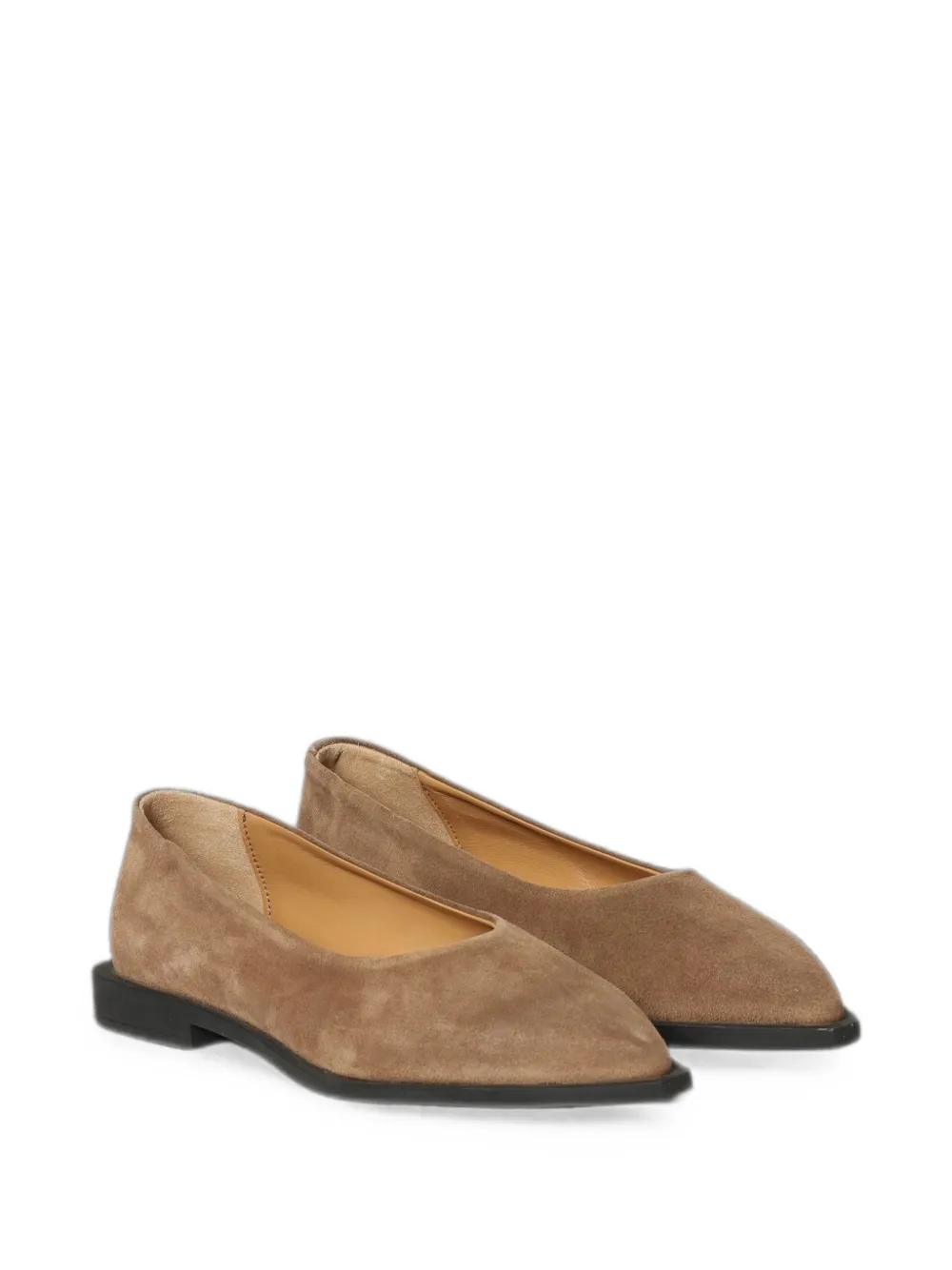 Copenhagen suede pointed-toe ballet flats Beige
