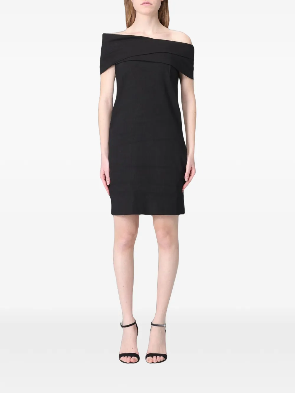 Tela off-shoulder mini dress - Nero