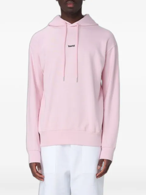 DISCLAIMER logo-print drop-shoulder hoodie