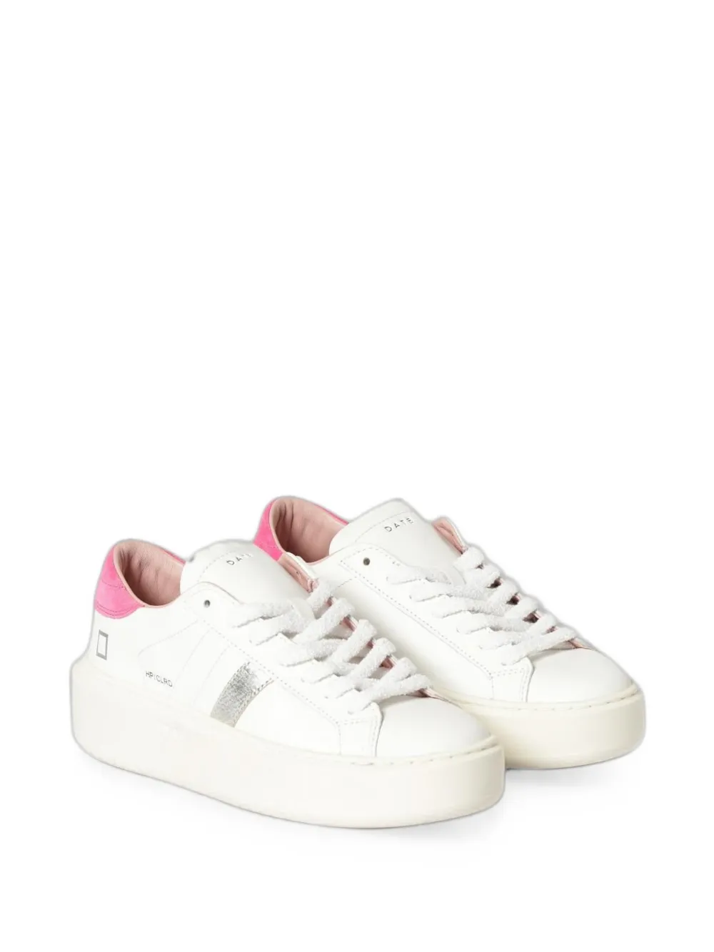 D.A.T.E. Hill Low Platform leather sneakers Wit