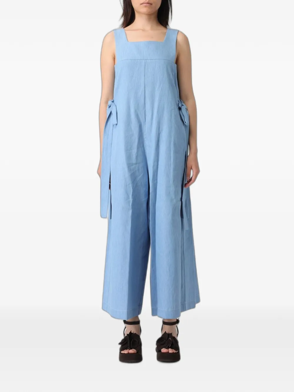 MeimeiJ bow-detail sleeveless jumpsuit - Blau