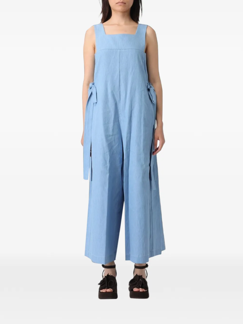 MeimeiJ bow-detail sleeveless jumpsuit - Blu