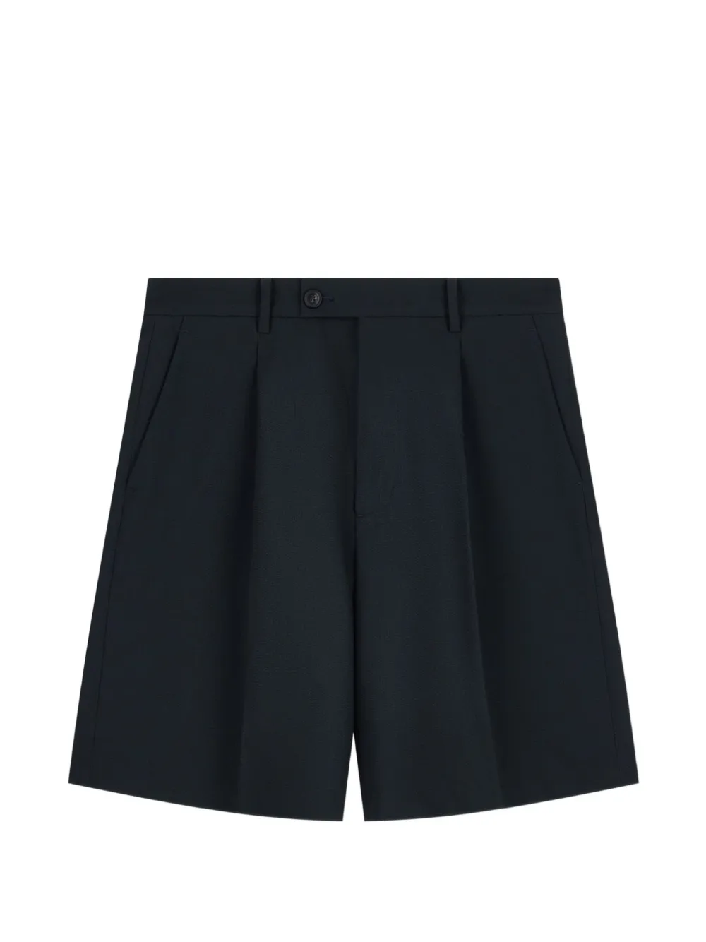Emporio Armani pleated-detail tailored shorts - Black
