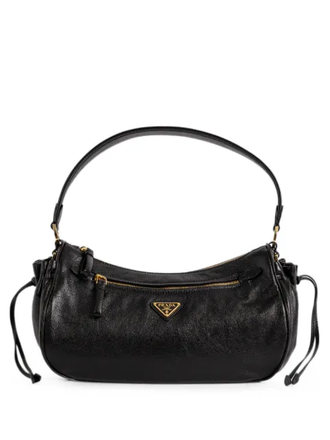 Prada small logo-plaque drawstring shoulder bag