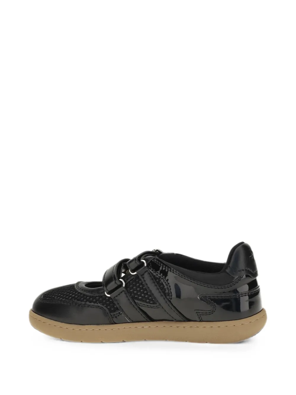 GANNI Sue panelled ballet flats Zwart