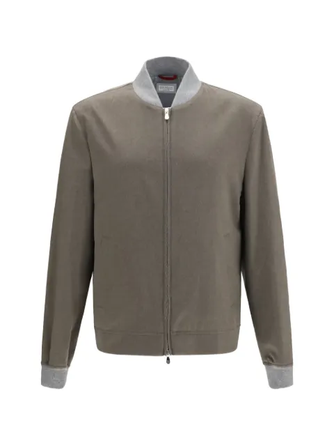 Brunello Cucinelli zip-fastening bomber jacket
