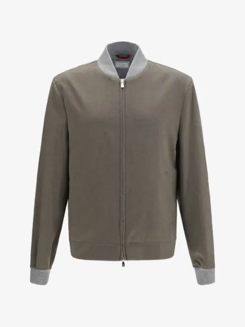 Brunello Cucinelli zip-fastening bomber jacket