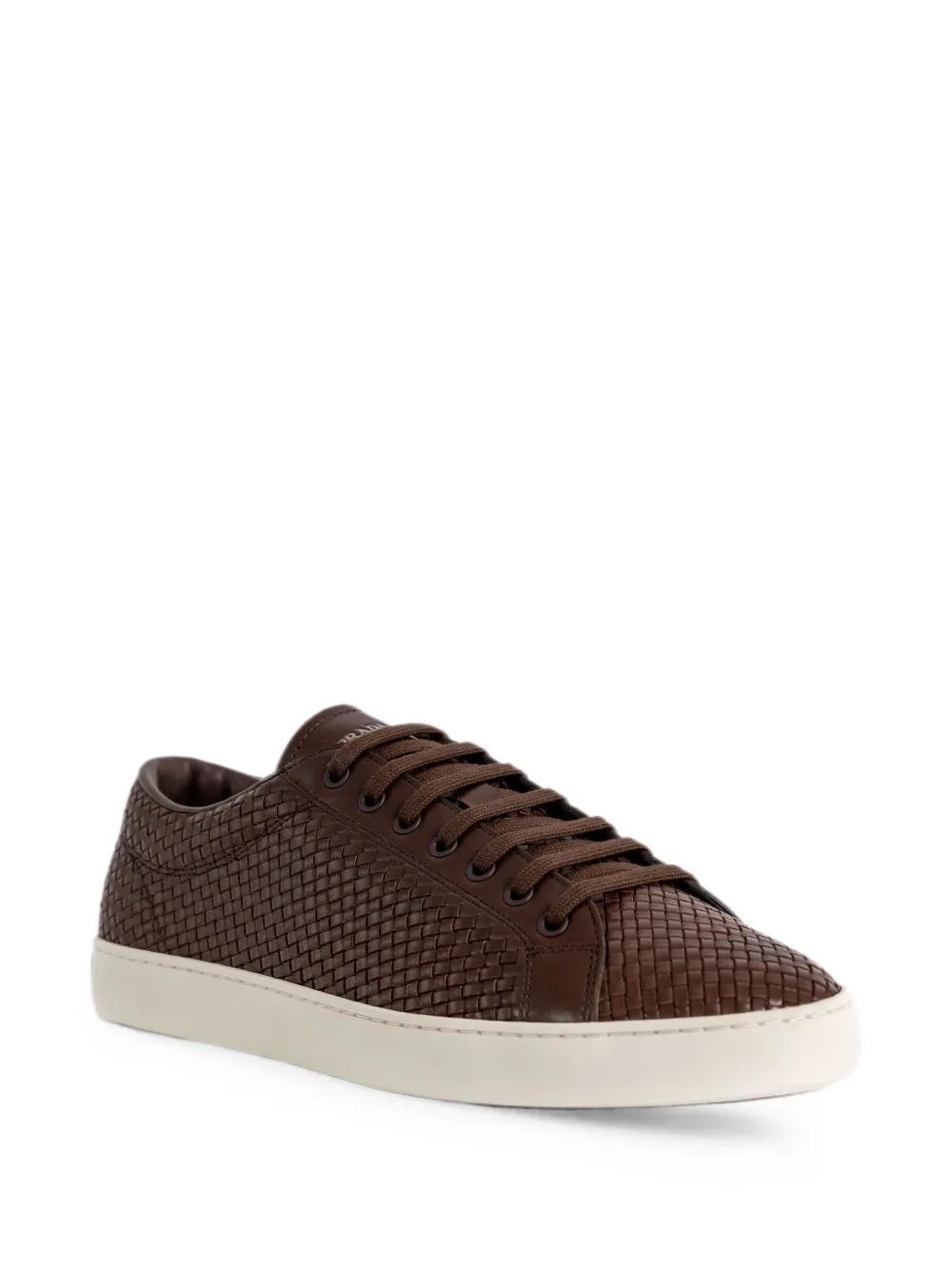 Prada woven leather sneakers Bruin