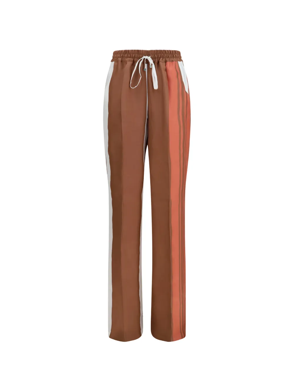 Kiton striped drawstring straight trousers - Braun