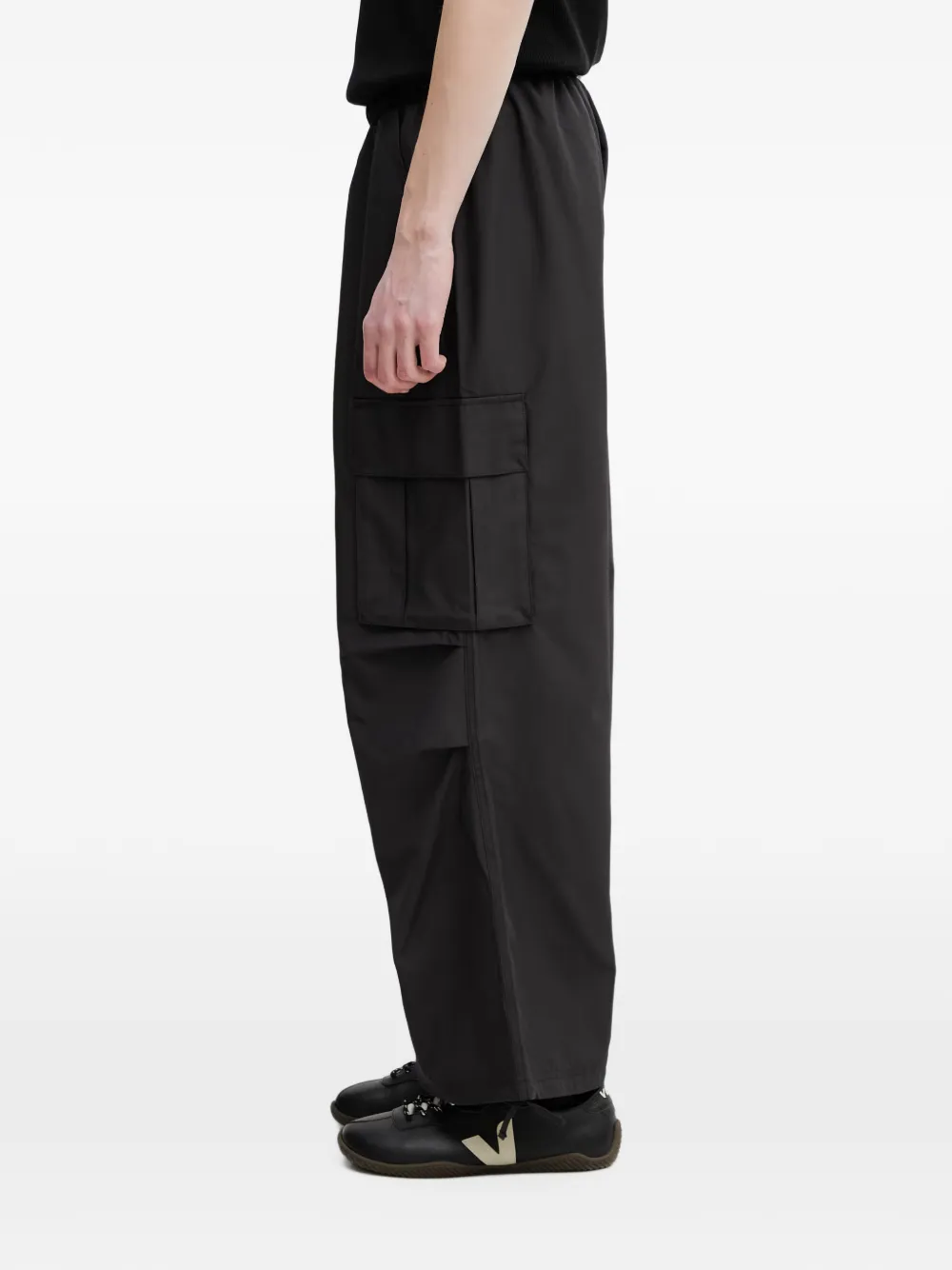 PUMA Broek met cargo zakken en geborduurd logo Zwart