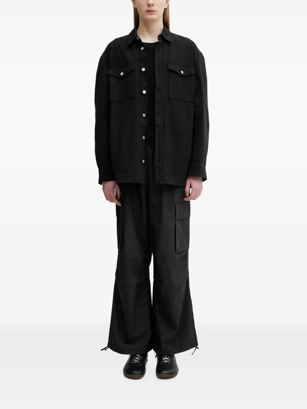 PUMA Broek met cargo zakken en geborduurd logo Zwart