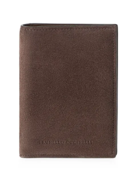 Brunello Cucinelli suede passport holder