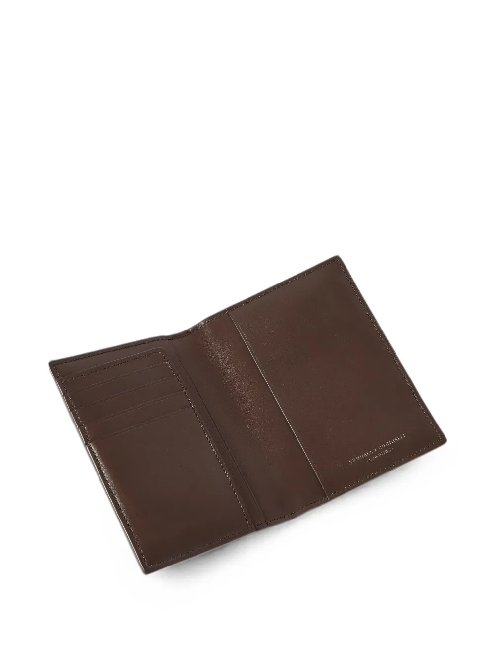 Brunello Cucinelli Suède paspoorthoes Bruin