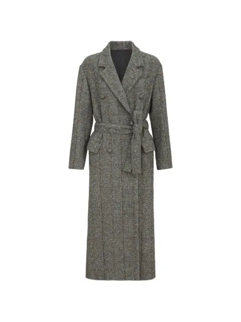Brunello Cucinelli check-pattern double-breasted coat